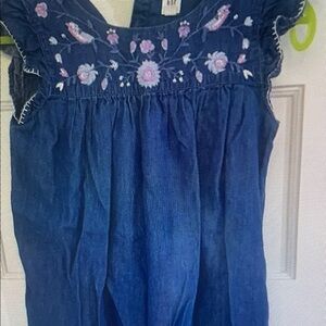 Embroidered Denim Skirt